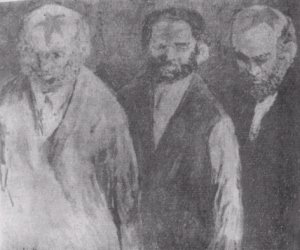 Obraz Marka Oberlandera „Napitnowani" (1955) 